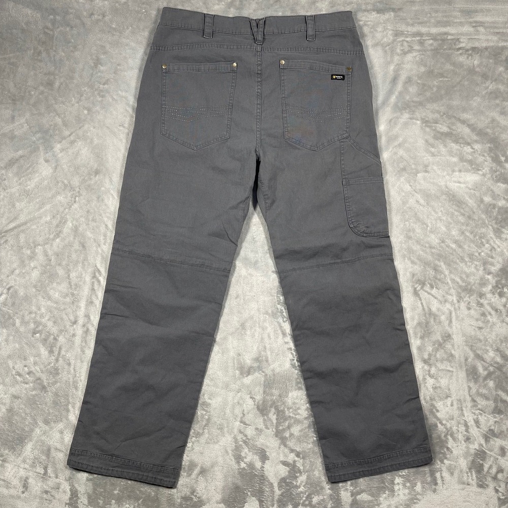 HAWX Work Gear Men's Grey Canvas Carpenter Utility Work Pants Size 36(37)x32 - Picture 10 of 11